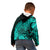 Polynesian Tahiti Island Kid Hoodie The Wave of Water - Turquoise LT9 - Polynesian Pride