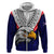 American Samoa Hoodie Bald Eagle with Polynesian Pattern LT9 - Polynesian Pride