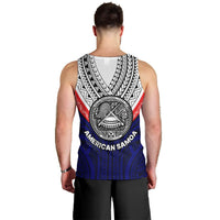 American Samoa Men Tank Top Bald Eagle with Polynesian Pattern LT9 - Polynesian Pride