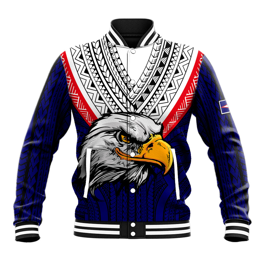 American Samoa Independence Day Baseball Jacket Simple Style LT9 Unisex White - Polynesian Pride