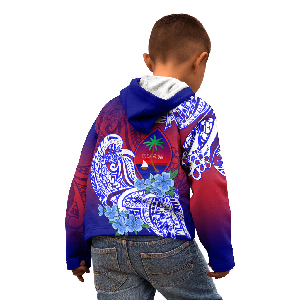 Guam Kid Hoodie Polynesian Floral Tribal LT9 - Polynesian Pride