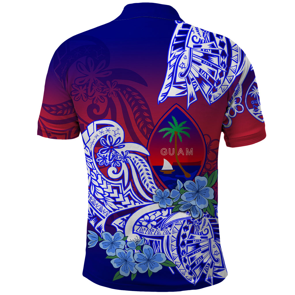 Custom Guam Polo Shirt Polynesian Floral Tribal LT9 - Polynesian Pride