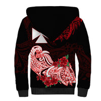 Wallis et Futuna Sherpa Hoodie Polynesian Floral Tribal LT9 - Polynesian Pride