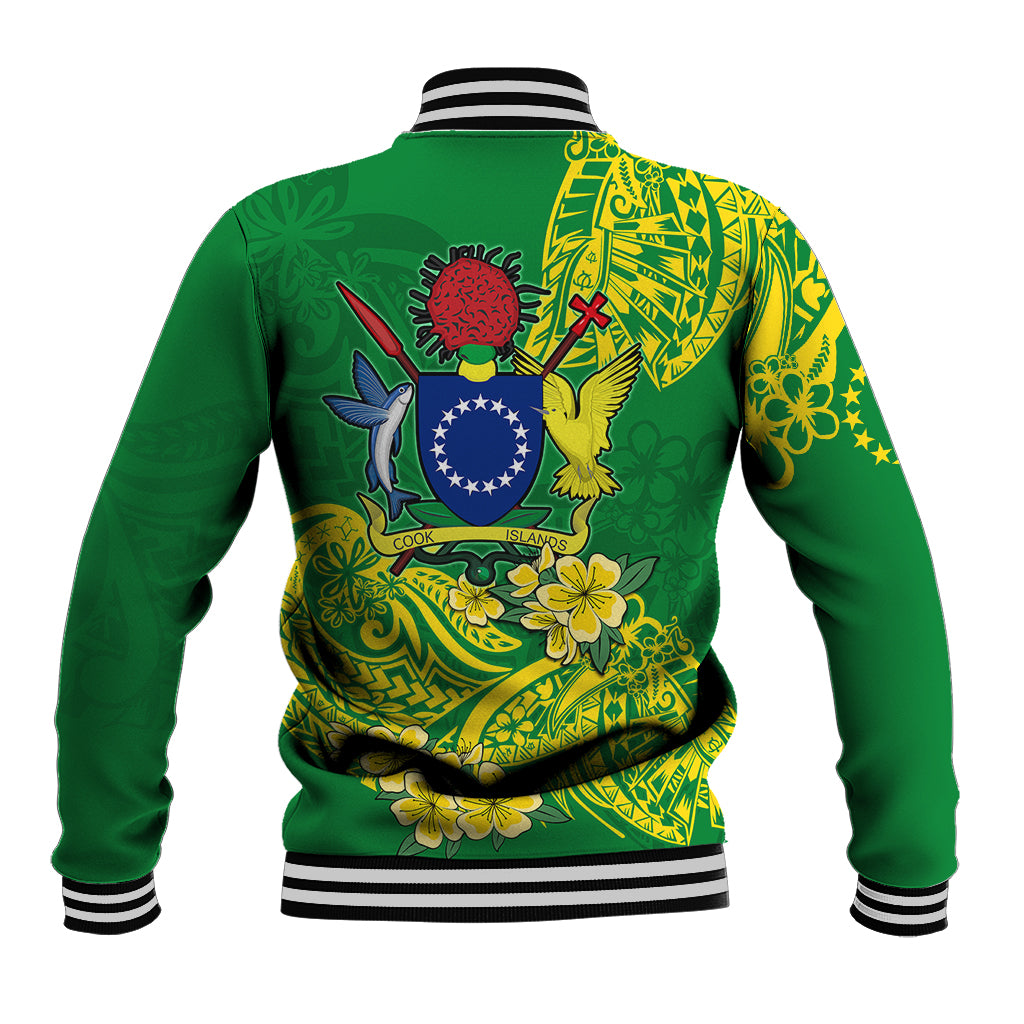 Cook Island Baseball Jacket Polynesian Floral Tribal LT9 - Polynesian Pride
