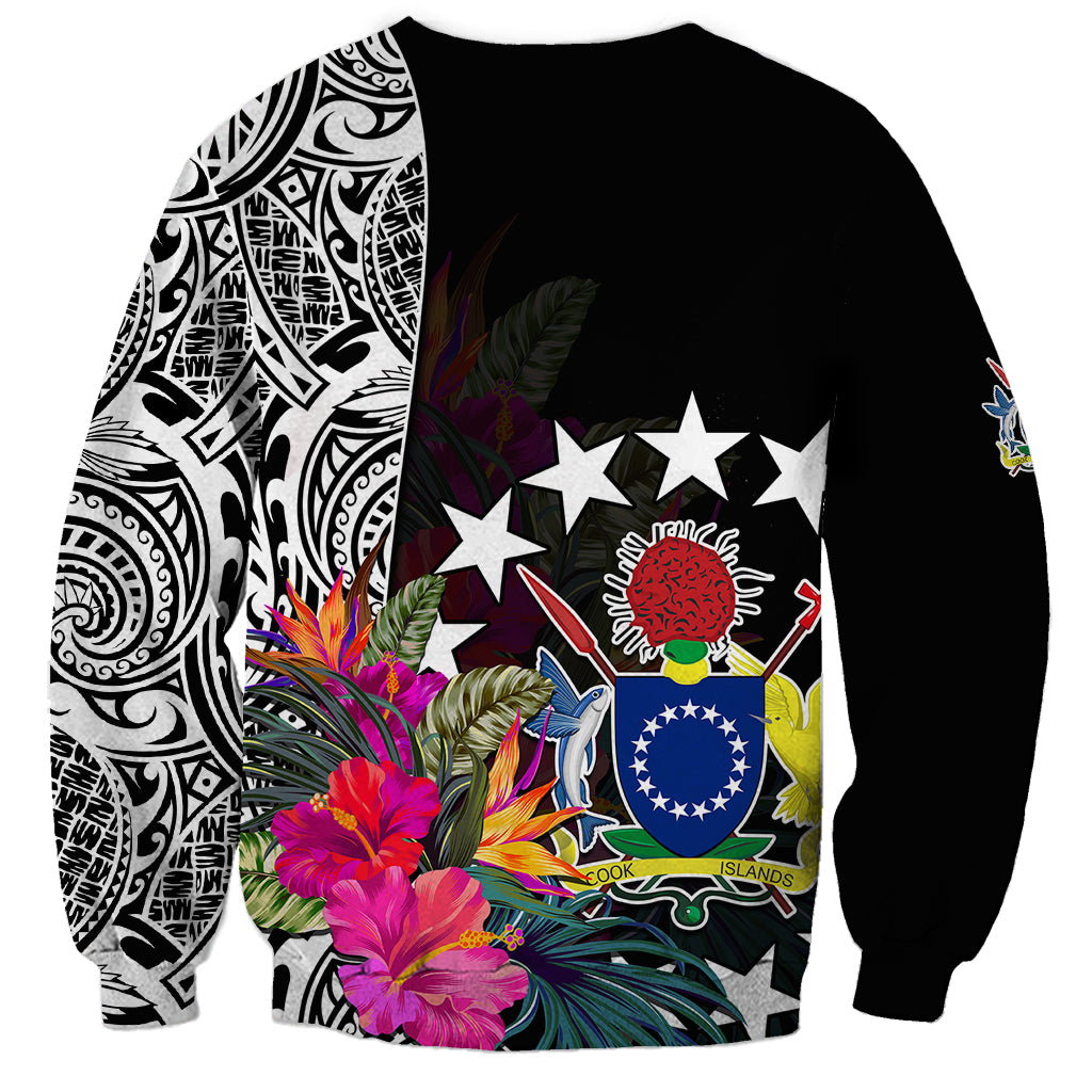 Cook Island Sweatshirt Tribal Polynesian and Tropical Flowers LT9 - Polynesian Pride