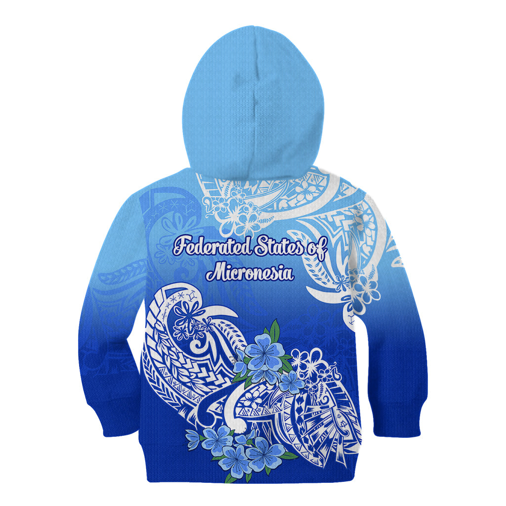 Federated States Of Micronesia Kid Hoodie Polynesian Floral Tribal LT9 - Polynesian Pride