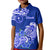 FSM Chuuk State Kid Polo Shirt Polynesian Floral Tribal LT9 Kid Blue - Polynesian Pride