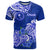 FSM Chuuk State T Shirt Polynesian Floral Tribal LT9 Blue - Polynesian Pride