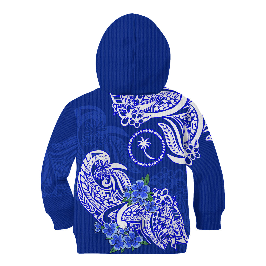 (Custom Personalised) FSM Chuuk State Kid Hoodie Polynesian Floral Tribal LT9 - Polynesian Pride
