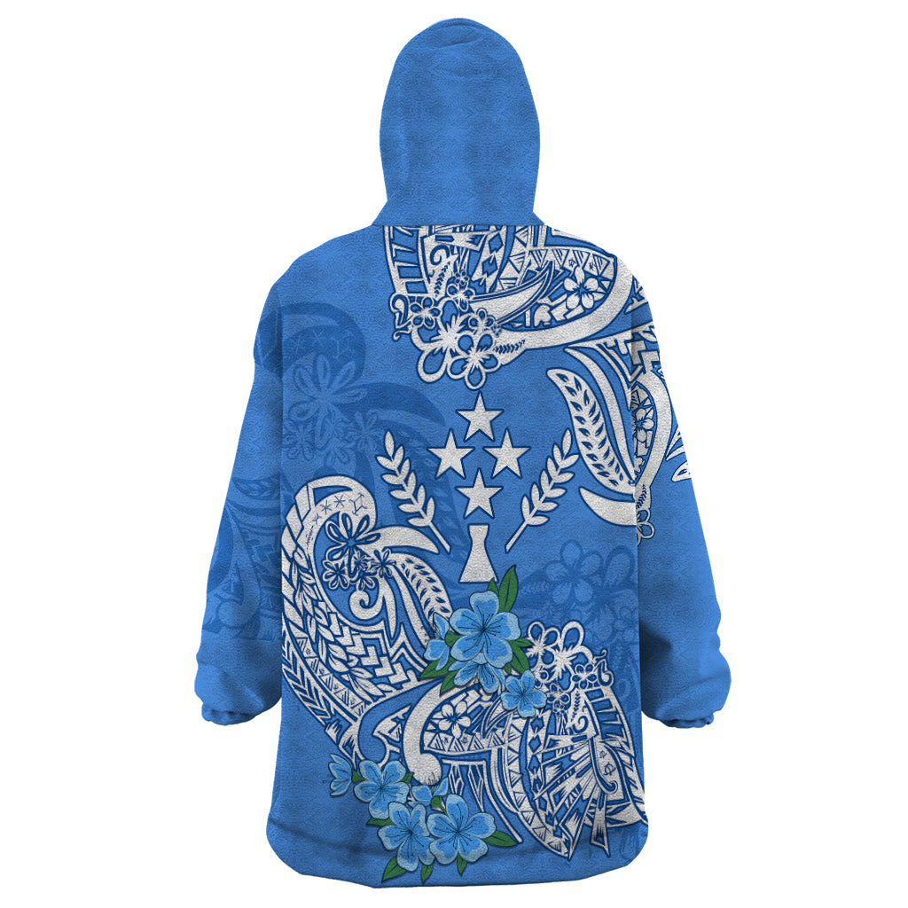 FSM Kosrae State Wearable Blanket Hoodie Polynesian Floral Tribal LT9 - Polynesian Pride