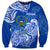 FSM Pohnpei State Sweatshirt Polynesian Floral Tribal LT9 Unisex Blue - Polynesian Pride
