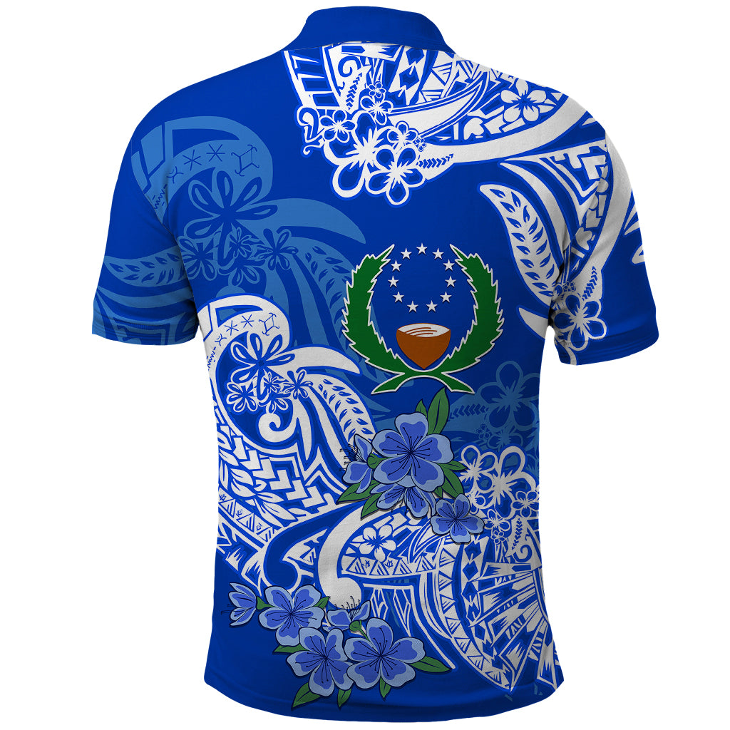 Custom FSM Pohnpei State Polo Shirt Polynesian Floral Tribal LT9 - Polynesian Pride