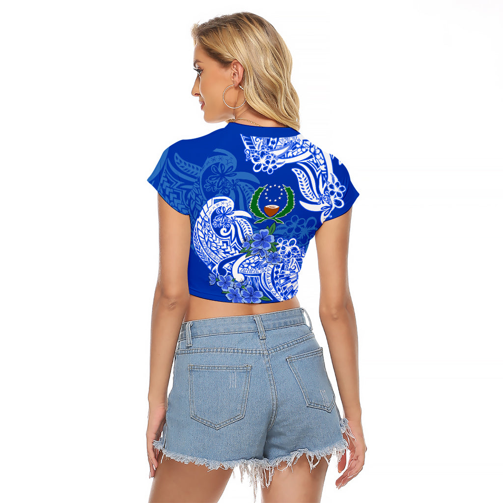 (Custom Personalised) FSM Pohnpei State Raglan Cropped T Shirt Polynesian Floral Tribal LT9 - Polynesian Pride