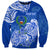 (Custom Personalised) FSM Pohnpei State Sweatshirt Polynesian Floral Tribal LT9 Unisex Blue - Polynesian Pride