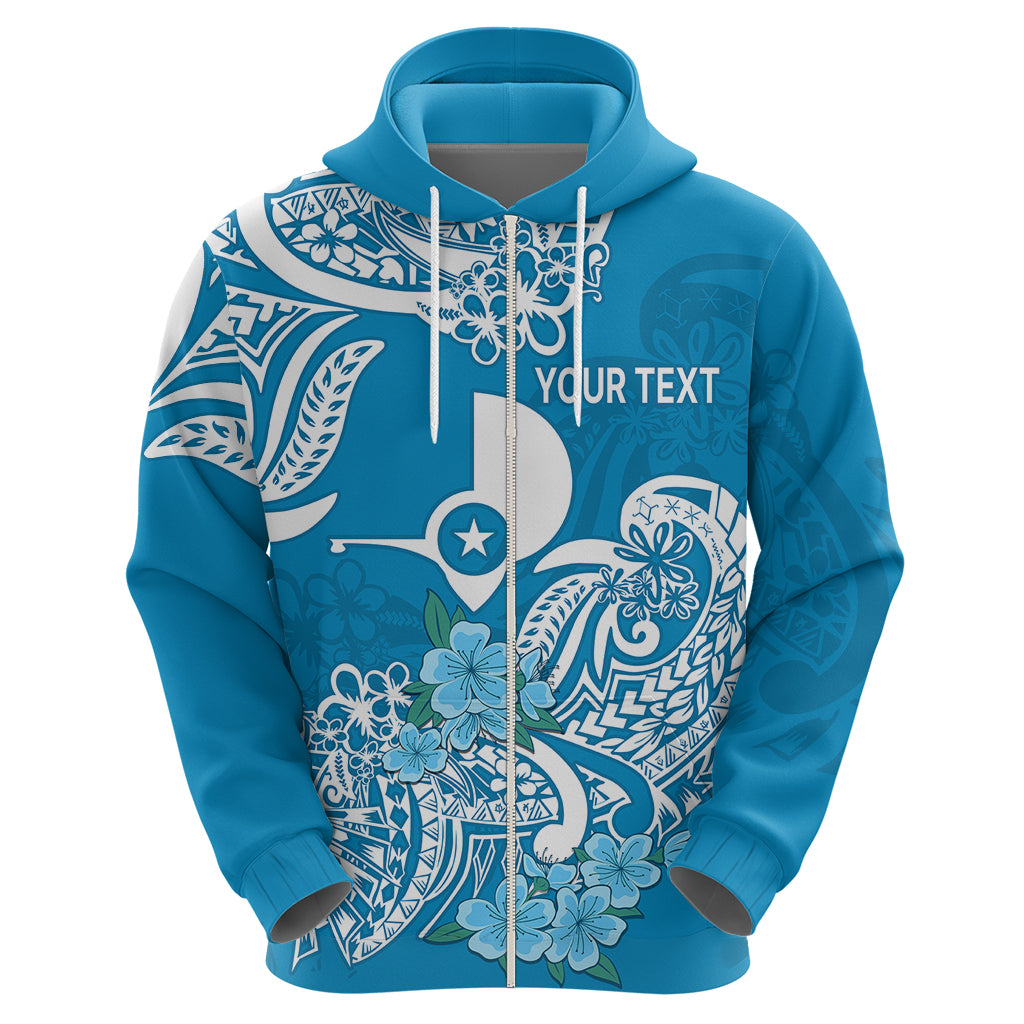 Custom FSM Yap State Hoodie Polynesian Floral Tribal LT9 - Polynesian Pride