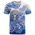 Northern Mariana Islands T Shirt Polynesian Floral Tribal LT9 Blue - Polynesian Pride