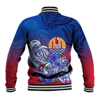Tahiti Baseball Jacket Polynesian Floral Tribal LT9 - Polynesian Pride