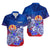 Tahiti Hawaiian Shirt Polynesian Floral Tribal LT9 Blue - Polynesian Pride