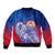 Tahiti Sleeve Zip Bomber Jacket Polynesian Floral Tribal LT9 - Polynesian Pride