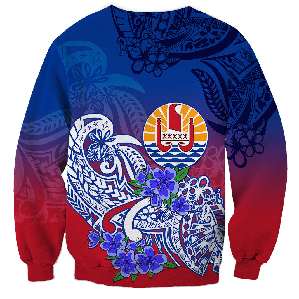 Tahiti Sweatshirt Polynesian Floral Tribal LT9 - Polynesian Pride