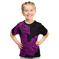 Hawaii Kakau Kid T Shirt Polynesian Floral Tribal Purple Version LT9 Purple - Polynesian Pride