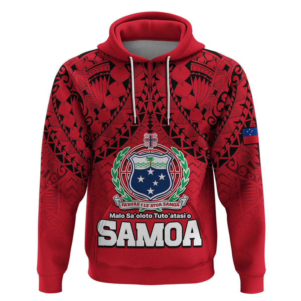Polynesian Independent State of Samoa Red Hoodie LT9 - Polynesian Pride