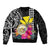 Kakau Tribal Hawaiian Kanaka Maoli Sleeve Zip Bomber Jacket LT9 - Polynesian Pride