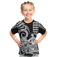 Aloha Hula Girl Hawaiian Tribal and Simple Kakau Kid T Shirt LT9 - Polynesian Pride