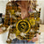 (Custom Personalised) Hawaii State Women Casual Shirt Tropical Flowers Mix Tartan Gold Version LT14 Female Gold - Polynesian Pride