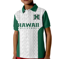 Hawaii Volleyball Kid Polo Shirt Hawaiian Kakau White Style LT14 Kid White - Polynesian Pride
