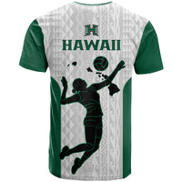 Hawaii VolleybT Shirt Hawaiian Kakau White Style LT14 - Polynesian Pride