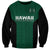 (Custom Text And Number) Hawaii Volleyball Sweatshirt Hawaiian Kakau Green Style LT14 Unisex Green - Polynesian Pride
