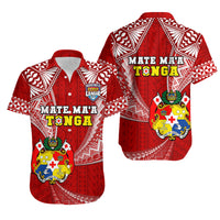 Tonga Rugby Hawaiian Shirt Mate Maa Tonga Pacific Tongan Ngatu LT14 Red - Polynesian Pride