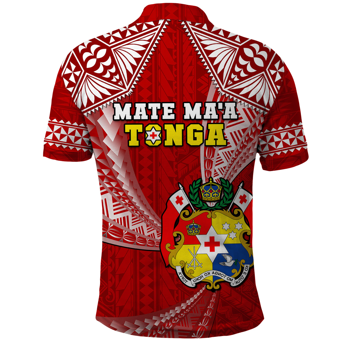 Tonga Rugby Polo Shirt Mate Maa Tonga Pacific Tongan Ngatu LT14 - Polynesian Pride