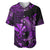 (Custom Personalised) Hawaii Hammerhead Shark Baseball Jersey Polynesian Kakau With Kanaka Purple LT14 - Polynesian Pride
