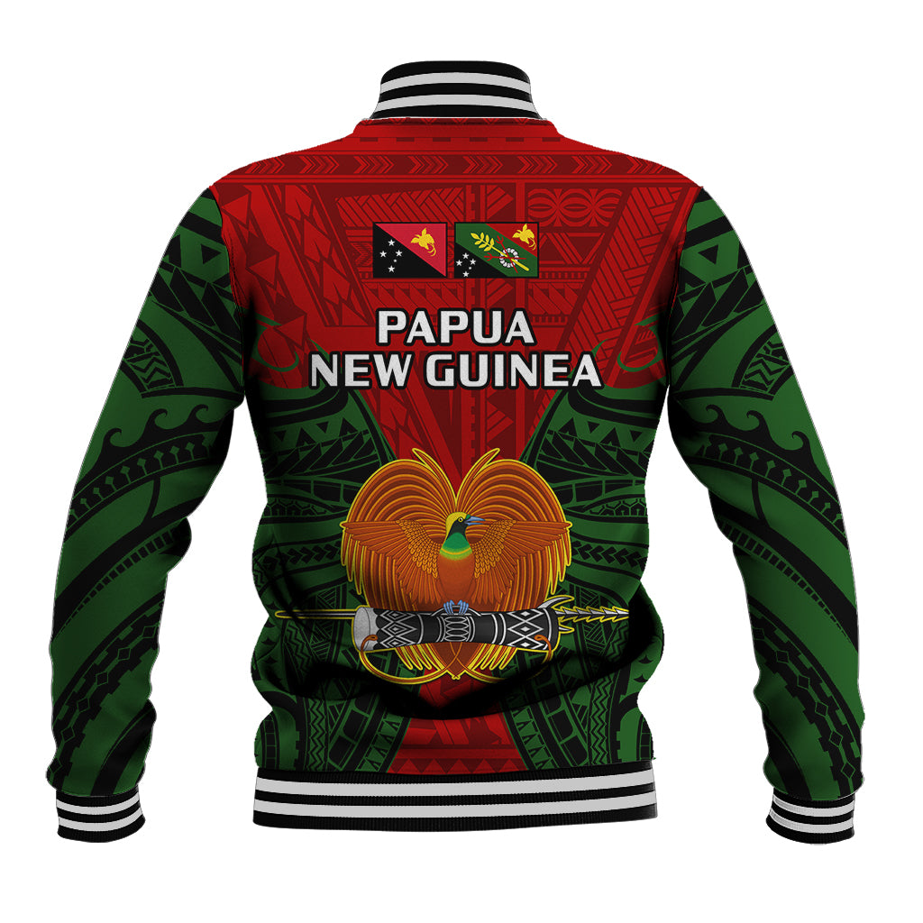 Papua New Guinea Baseball Jacket Chimbu Province Mix Coat Of Arms Polynesian Art LT14 - Polynesian Pride