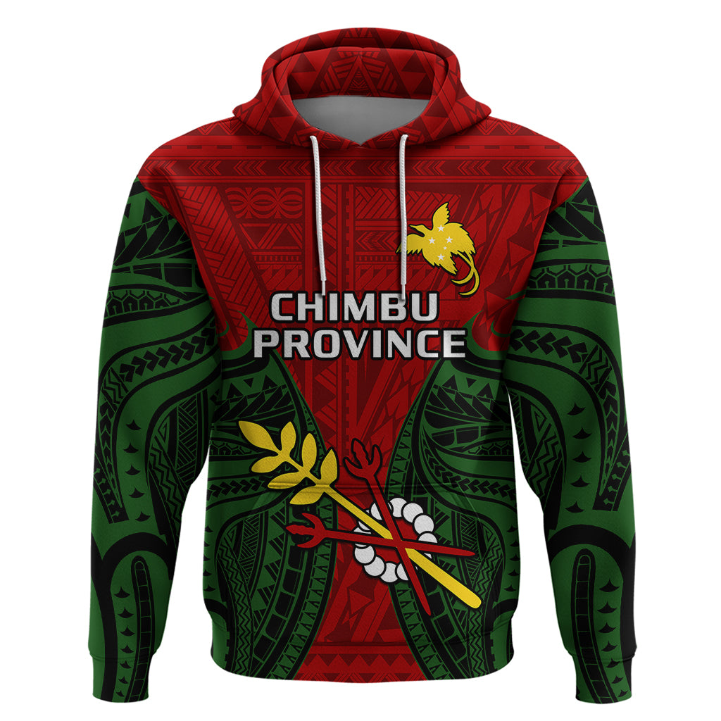 Papua New Guinea Hoodie Chimbu Province Mix Coat of Arms Polynesian Art LT14 - Polynesian Pride