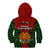 Papua New Guinea Kid Hoodie Chimbu Province Mix Coat Of Arms Polynesian Art LT14 Zip Hoodie Red - Polynesian Pride