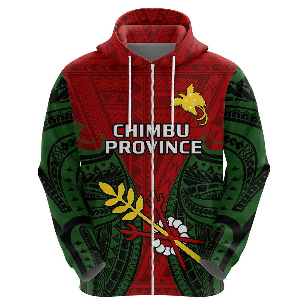 Custom Papua New Guinea Hoodie Chimbu Province Mix Coat of Arms Polynesian Art LT14 - Polynesian Pride