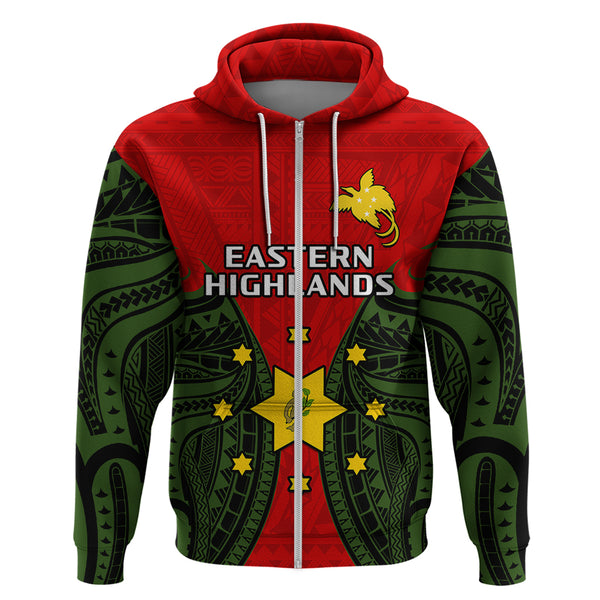 Papua New Guinea Hoodie New Ireland Province Mix Coat of Arms Polynesian Art LT14 main image 0