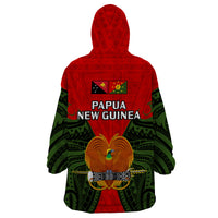 Papua New Guinea Wearable Blanket Hoodie Eastern Highlands Province Mix Coat Of Arms Polynesian Art LT14 - Polynesian Pride