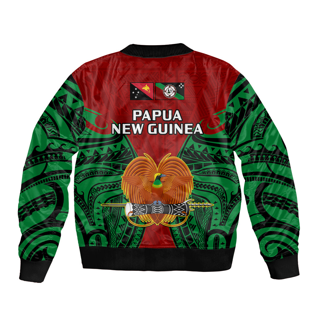 Papua New Guinea Bomber Jacket East New Britain Province Mix Coat Of Arms Polynesian Art LT14 - Polynesian Pride