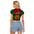 Papua New Guinea Raglan Cropped T Shirt East New Britain Province Mix Coat Of Arms Polynesian Art LT14 - Polynesian Pride