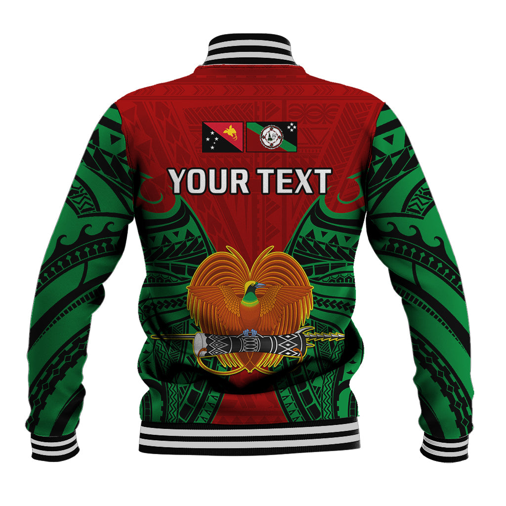 (Custom Personalised) Papua New Guinea Baseball Jacket East New Britain Province Mix Coat Of Arms Polynesian Art LT14 - Polynesian Pride
