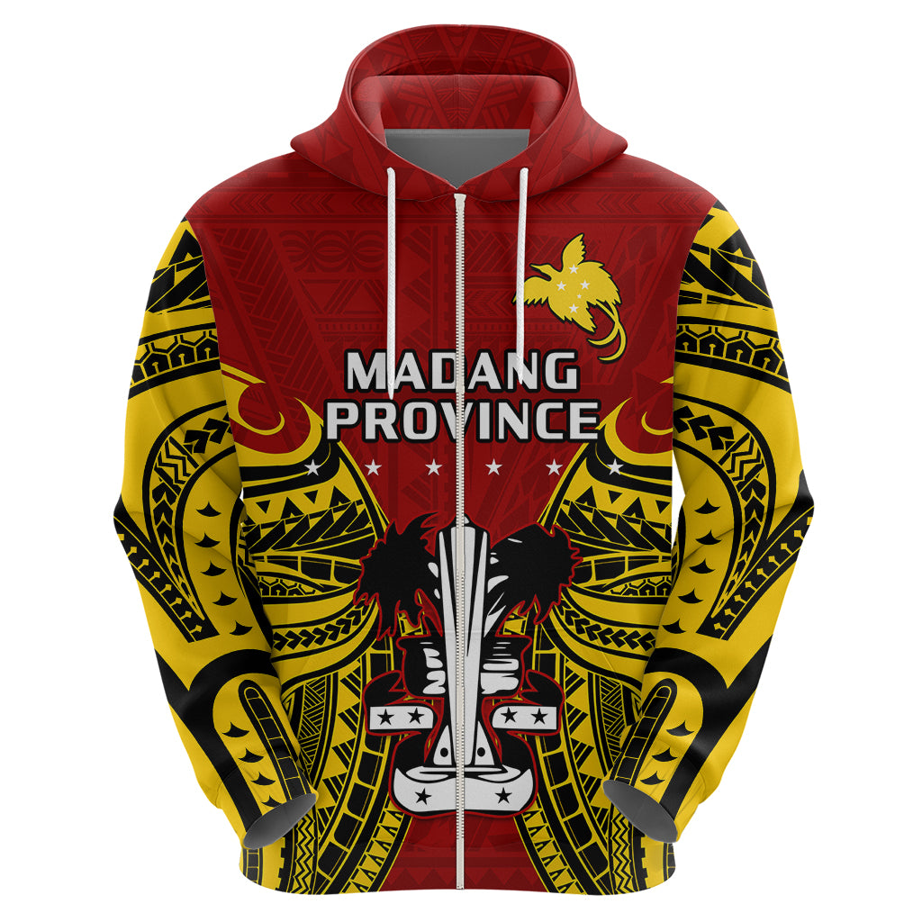 Custom Papua New Guinea Hoodie Madang Province Mix Coat of Arms Polynesian Art LT14 - Polynesian Pride