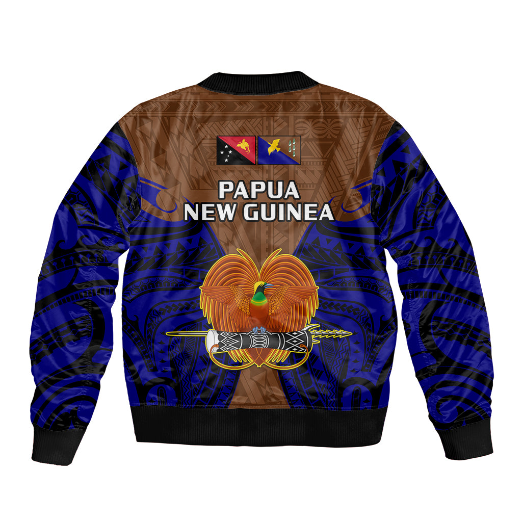Papua New Guinea Bomber Jacket Manus Province Mix Coat Of Arms Polynesian Art LT14 - Polynesian Pride
