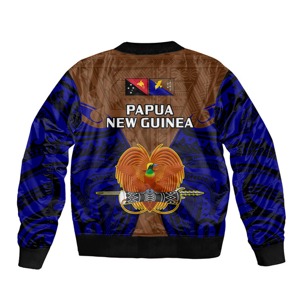 (Custom Personalised) Papua New Guinea Bomber Jacket Madang Province Mix Coat Of Arms Polynesian Art LT14 main image 1