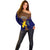 Papua New Guinea Off Shoulder Sweater Manus Province Mix Coat Of Arms Polynesian Art LT14 - Polynesian Pride