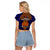Papua New Guinea Raglan Cropped T Shirt Manus Province Mix Coat Of Arms Polynesian Art LT14 - Polynesian Pride
