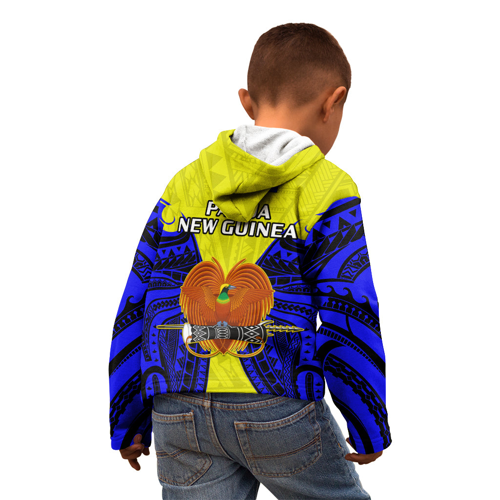 Papua New Guinea Kid Hoodie Morobe Province Mix Coat Of Arms Polynesian Art LT14 - Polynesian Pride